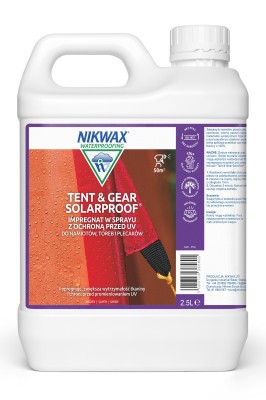Impregnat do namiotów i sprzętu z ochroną UV Nikwax Tent and Gear SolarProof 2,5 L atomizer