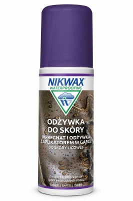 Impregnat odżywka do skóry licowej Nikwax Conditioner for Leather 125ml gąbka