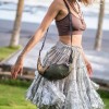 Saszetka na ramię torba składana Ticket to the Moon Upcycled Sling Bag Army Green-Brown TMSLBR2408