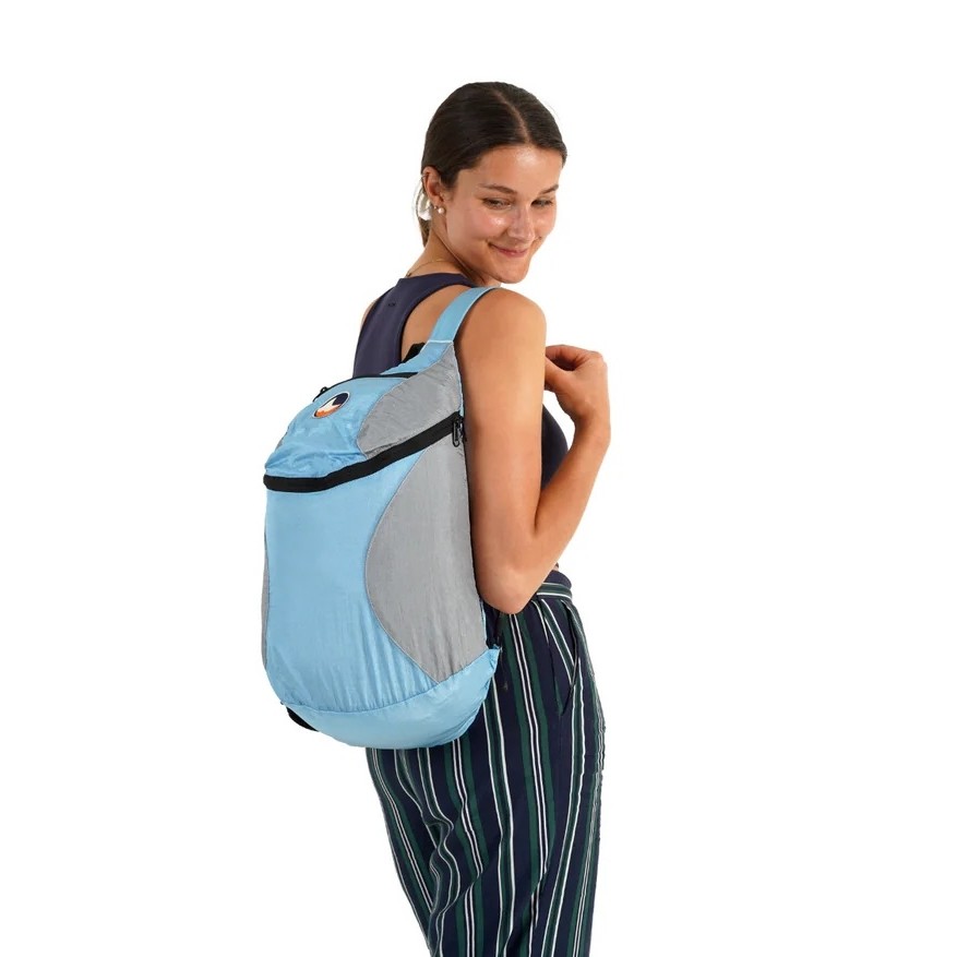 Plecak turystyczny składany Ticket to the Moon Mini Backpack 15L Sky Blue/Light Grey TMMBP3102