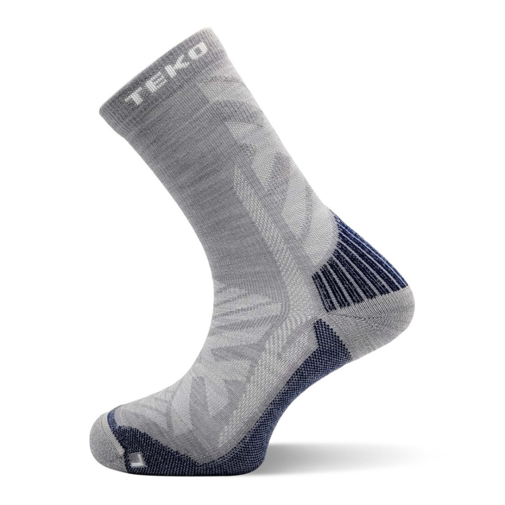 Skarpety z wełną merino Teko ecoHIKE Triaxial Discovery Light Half Cushion 2.0 Silver Birch