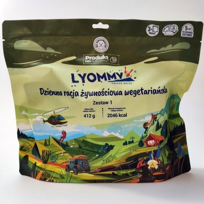 Dzienna racja żywnościowa wegetariańska Lyommy 2046 kcal zestaw nr 1