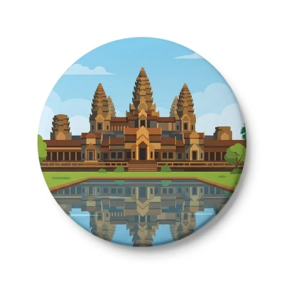 Przypinka metalowa Mohilo Angkor Wat58mm