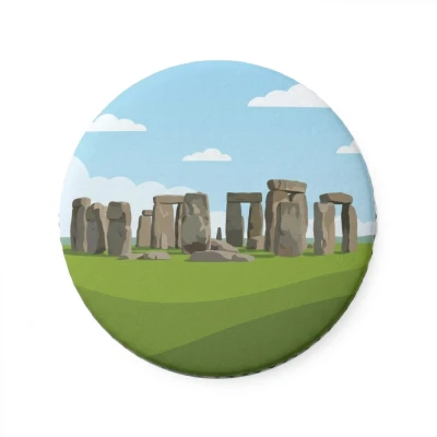 Przypinka metalowa Mohilo Stonehenge Wielka Brytania 58mm