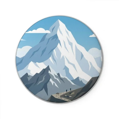 Przypinka metalowa Mohilo Mount Everest Nepal 32mm