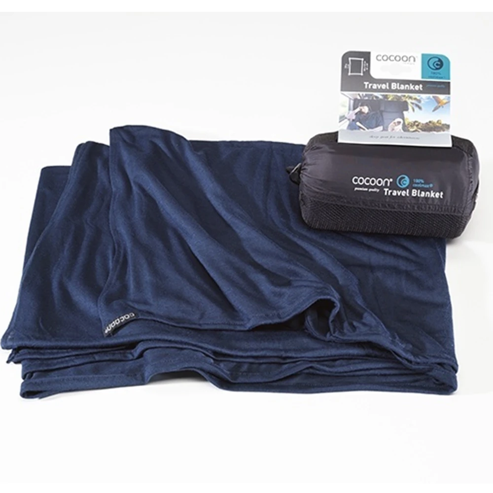 Koc kompaktowy podróżny Cocoon Travel Blanket Coolmax 180 x 140 cm navy