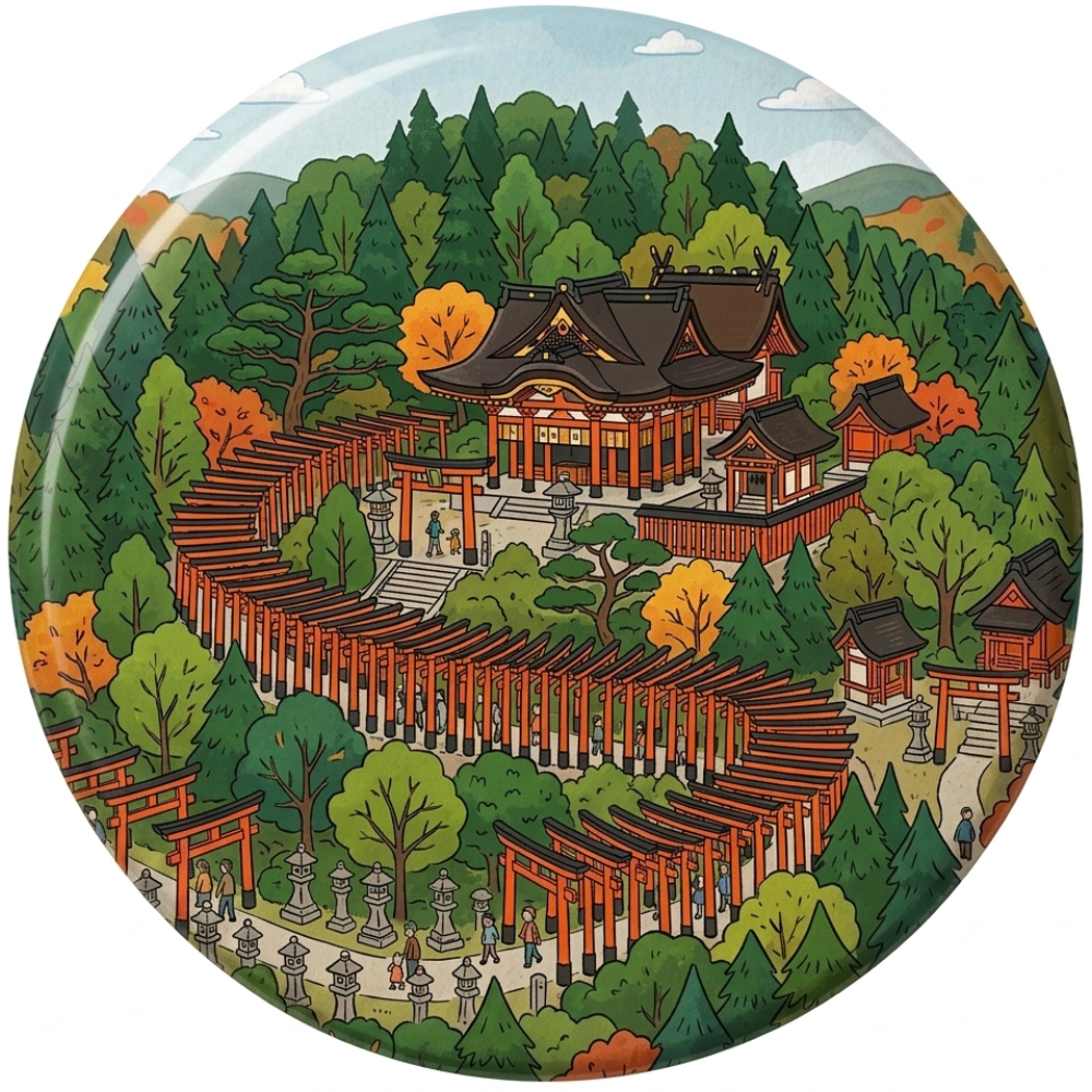 przypinka button swiatynia fushimi inari.webp