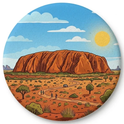 Przypinka metalowa Mohilo Uluru Australia 58mm