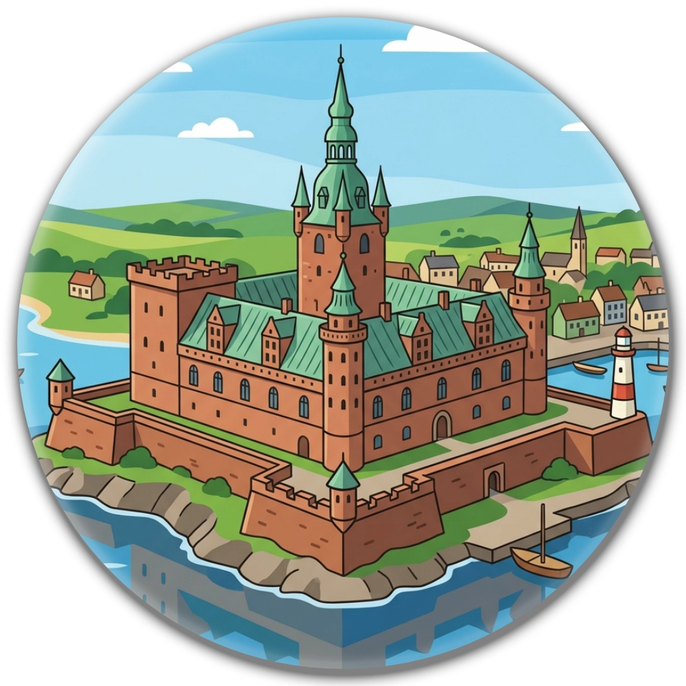 przypinka turystyczna Zamek Kronborg.webp