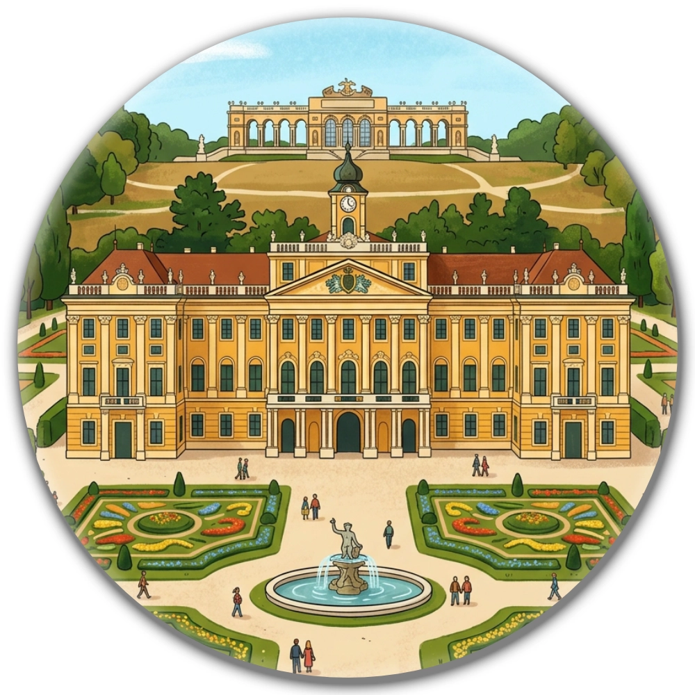 przypinka turystyczna Pałac Schönbrunn.webp