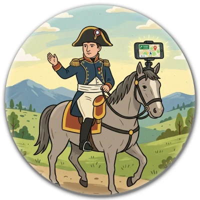 Przypinka pin Mohilo – Napoleon z nawigacją 58mm