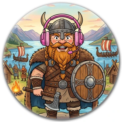 Przypinka pin Mohilo – Wiking gamer 32mm