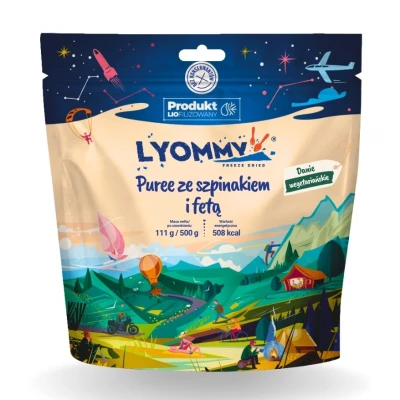 Liofilizat Lyommy Puree ze szpinakiem i fetą 500g