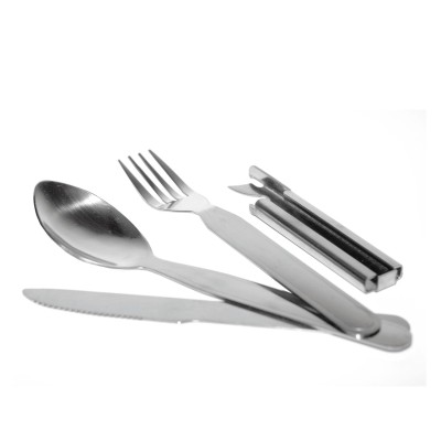 Zestaw stalowych sztućców turystycznych Rockland Premium Tools