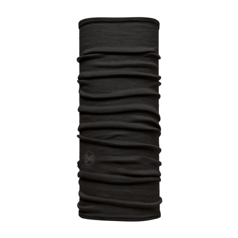 Chusta wielofunkcyjna dziecięca z wełny merynosów Buff Merino Lightweight Solid Black