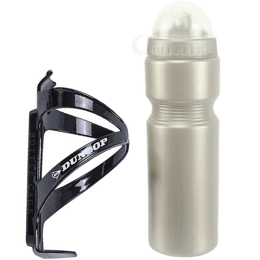 Bidon z uchwytem rowerowym Dunlop 750 ml transparentny