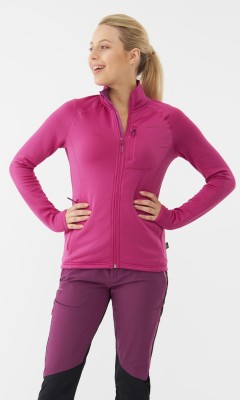 Bluza damska techniczna z Polartec Power Stretch Viking Jukon Lady bez kaptura 46 fuksja