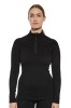 Bluza termoaktywna damska z zamkiem Brubeck Extreme Merino LS16090 czarny