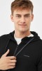 Bluza męska bambusowa rozpinana z kapturem Viking Lonetree 0900 czarny