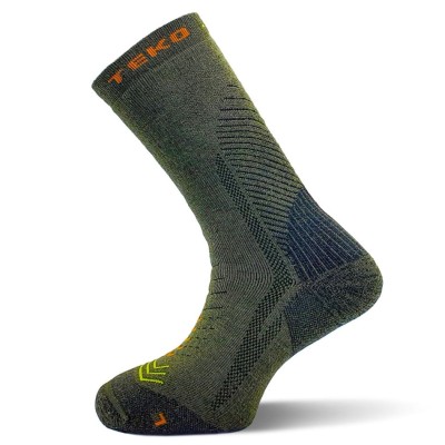 Skarpety z wełną merino Teko ecoHIKE Discovery Light Half Cushion 2.0 Forest