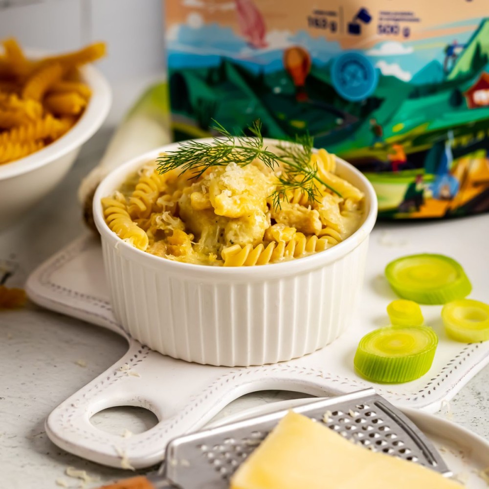 Liofilizat Lyommy Kurczak w sosie serowo-porowym z makaronem bezglutenowym 350g