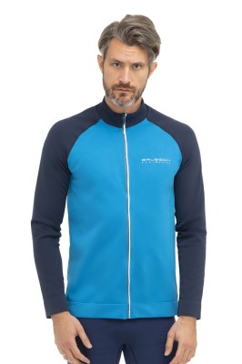 Bluza termoaktywna męska Brubeck Athletic LS14080 niebieski/jeansowy