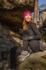 Bluza termoaktywna damska z zamkiem Brubeck Extreme Merino LS16090 czarny