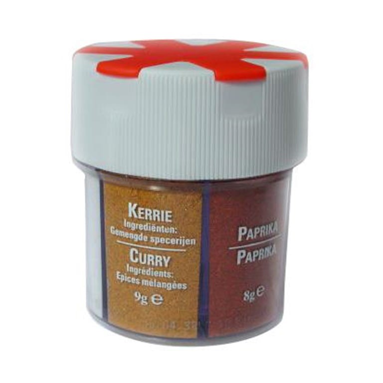 Przyprawnik Trek and Eat Seasonings Dispenser - 2 x Pepper, Salt, Sweet pepper, Garlic, Curry