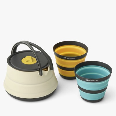 Zestaw naczyń turystycznych z czajnikiem 1,1l dla dwóch osób Sea To Summit Frontier UL Collapsible Kettle Cook Set with Cups
