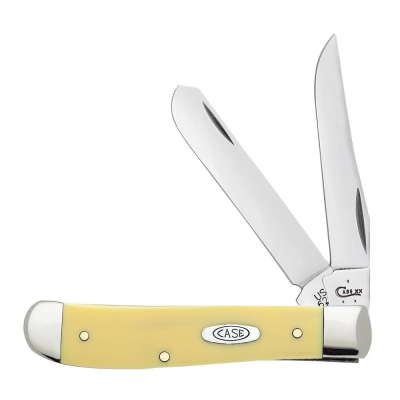 Nóż składany Case Knives 3207 SS Smooth Mini Trapper żółty