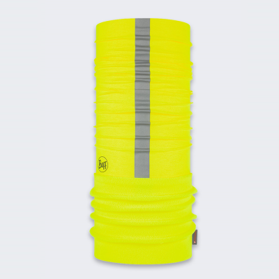 Komin wielofunkcyjny z polaru z elementami odblaskowymi Buff Safety Polar Reflective Yellow Fluor