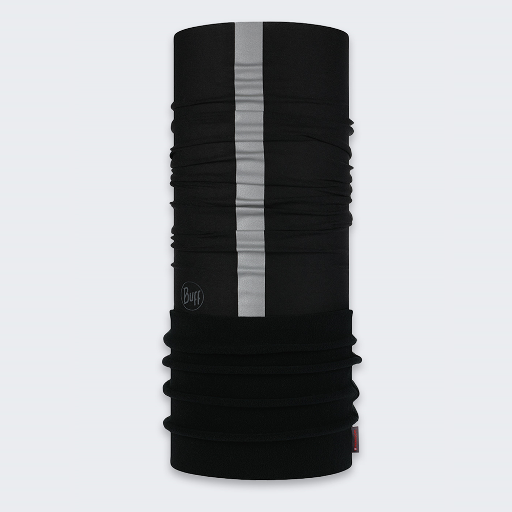 Komin wielofunkcyjny z polaru z elementami odblaskowymi Buff Safety Polar Reflective Black