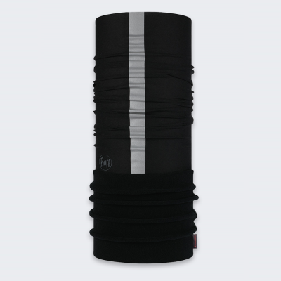 Komin wielofunkcyjny z polaru z elementami odblaskowymi Buff Safety Polar Reflective Black